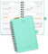 POPRUN Taschenkalender 2025 Klein (Aug.2024-Dez.2025) Ringbuch mit Softcover, ca. A6 (16 x 10,5 cm), Kalender 2025 Klein - Terminplaner 1 Woche 2 Seite mit Plastiklineal - Mintgrün