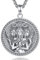 EUDORA Harmony Ball Dreifache Mondgöttin Kette für Damen Sterling Silber 925, Vintage Hekate Wicca Halskette Amulett Anhänger Witcher Heidnischer Schmuck Esoterik Geschenk für Frauen Damen, 51cm