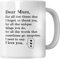 Whizguide Dear Mum, for All The Time I Forgot to Thank You 11oz Mug - Heartfelt Birthday Present for Mum, Celebrating Mother's Day, Unique Mothers Day Gift, Special Present for Mother