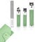 Ultra Sharp Stainless Steel 4-Piece Nail Clippers Set - Premium Manicure Kit for Men and Women with Angled Clippers, Nail File & Green Leather Travel Case