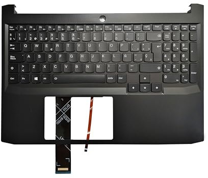 AKGIFT Teclado de Computadora Portátil Compatible para Lenovo IdeaPad Gaming 3-15IHU6 3-15ACH6 AP39J000900 SMC1C04087 Español Retroiluminación Funda de Palma Carcasa