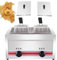 Professionelle gewerbliche Gasfritteuse, 10L/20L/30L Edelstahl Gastro Friteuse Zum Braten von Friteuse Gastronomie, Pommes Frites, Zwiebelringen, Hühnchen, hohe Heizleistung,20L