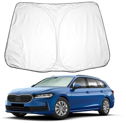 BIXUAN Superb4 2024 Sonnenschutz kompatibel mit Skoda Superb MK4 B9 2024 Windschutzscheibe für Superb 4 das Auto Frontscheibenabdeckung Windschutz für Frontscheibe Blockiert UV Abdeckung
