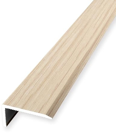 Treppenkantenprofil 10 x 20 x 1000 mm Winkelprofil Aluminium Glatt Ungebohrt Eiche weiß gekalkt Einfasshöhe 0-7.7 mm Küberit