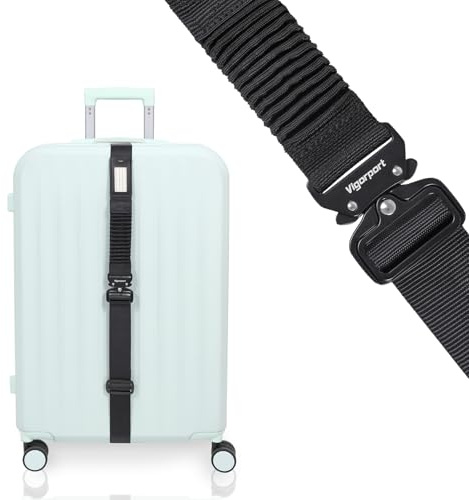 Vigorport Gepäckgurte für Koffer, TSA-zugelassen, robuste Metallschnalle, Gepäckgurtgurt, dehnbarer Reisegurt für Gepäck, 183 cm lang, 1 Stück