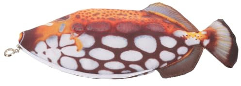 JEWEDECO Fisch-federmäppchen Aus Polyester Multifunktions-stiftetasche Fisch-stiftetasche Passend Für Bargeld Tickets Karten Schlüssel Stifte Organisierter Behälter Kreatives Design in