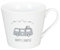 Krasilnikoff - Tasse - Happy Cup - Happy Camper - Tasse aus Porzellan mit Henkel und Camper Bus