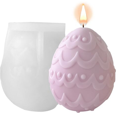 Stampi in silicone per candele pasquali a forma di uovo di Pasqua per versare stampi in silicone per candele pasquali