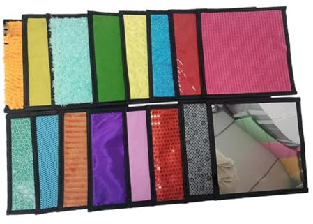 Folpus Juego de Juguetes sensoriales con tapetes sensoriales, baldosas sensoriales portátiles, Paneles de Paredes sensoriales con Almohadillas sensoriales, 16 Piezas