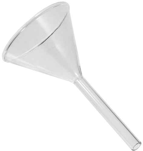 Triangle Feeding Funnel 60mm Glass for Analytical Laboratory Use | Liquid or Solid Use, Hand Washable and Reusable, Thick Glass Build, Suitable for Chemical Laboratories