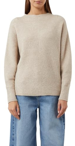 Comma Haariger Strickpullover mit Fledermausärmeln