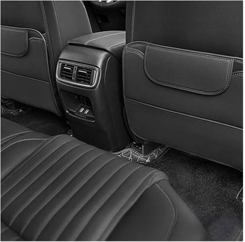 LXBSXY Maßgeschneidert Anti-Kick-Pad für Autositze für Toyota Aygo 2014-2021,Autositzes autositzschoner,Autositz Autoschutz Leder Zubehör,A-Black