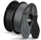 ANYCUBIC PLA Filament 1,75mm, Refill PLA und Spool Kit, 3D Drucker Filament PLA, Vakuumverpackung, Intelligente Identifikation, 2KG Schwarz Textur Grau