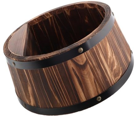 POPETPOP Weinfass Wandregal Rustikal Wandmontiertes Whiskyregal Aus Holz Platzsparend Für Weinflaschen Und Schnaps Multifunktional Für Wohnzimmer Und Küche Rustikale Bar Dekoration