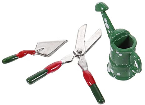 Milisten 1 Satz Mini-gartengeräte Wasser Gießkanne Sprinkler Klein Gartengeräte Für Tiny House Gartengeräte Für Puppenhaus Miniaturgartenzubehör Mini- -szenendekor Metall