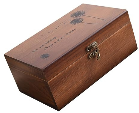 VILLFUL Holz Nähkasten Retro Stil Langlebig Haushalt Aufbewahrungsbox für Nähwerkzeug Kleine Holzbox für Scheren und Kleinteile Praktisch für Zuhause und Reise