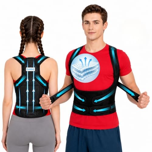 Ceinture Lombaire respirante |Soutien dos posture |Correcteur de Posture |Maintien dos droit épaules et cou |Ceinture dorsale Homme & Femme Médicale UE |Redresseur Dos invisible |Soulage Douleurs Dos
