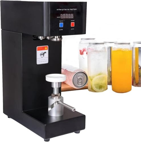 Zoienu Automatic Can Seamer Machine for Aluminum & Tin Cans 180W Benchtop Capping & Seaming Equipment for Commercial Use (Black)