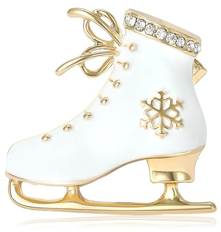 Kreative sportliche Ski-Schlittschuh-Brosche, Unisex, Legierungsnadeln für den Winter, Party-Zubehör, Sport-Brosche, Anstecknadel, Skaten, Sport, Anstecknadel, Skaten, Eine Größe, Wie beschrieben