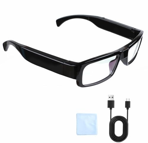 SHENMEILA 1080p HD Spy Camera, Video Recording Glasses, Outdoor Sport Glasses with Camera Wearable Eyeglass