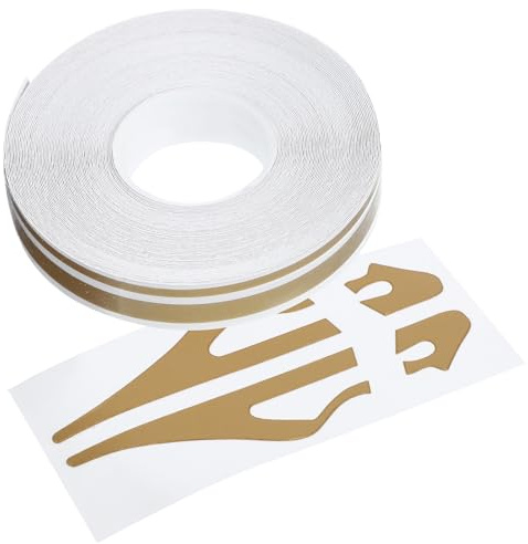 HEALEEP Autocollant pour Carrosserie de Voiture en Papier Or, Ruban à Rayures Adhésif Découpable, Décoration Solide pour Porte et Fenêtre de Voiture