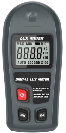 Digitales Lux-Messgerät, Illuminometer, 0–200.000 Lux, LCD-Taschenlichtmessgerät, Lux/FC, Messgerät, Sensor, Photometer, Luxmeter,Vielseitige Anwendungen