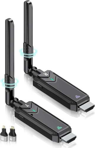 Tongtion 400M Émetteur et récepteur HDMI sans Fil 1080p 1 émetteur à 4 récepteurs, pour Ordinateur Portable, Appareil Photo, TV Box, HDTV, Moniteur, projecteur