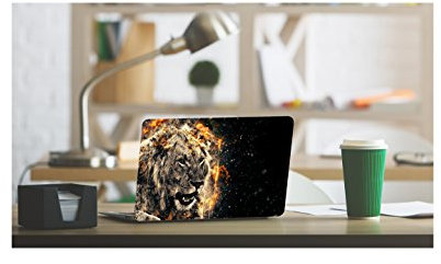 'Aufkleber aus Vinyl für Notebook 15,6 15 (38 cm x 25,5 cm) | Vinyl Aufkleber skin decorativo| über 35 Modelle disponibles| Wandtattoo strapazierfähiges Löwe von der Seite