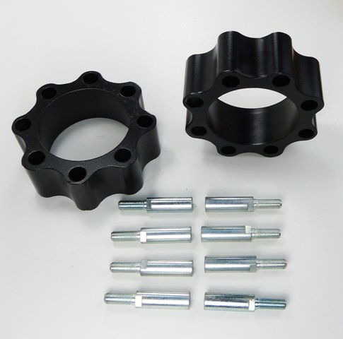 Spurverbreiterungen Quad ATV 156mm - 144mm Lochkreis vorne schwarz