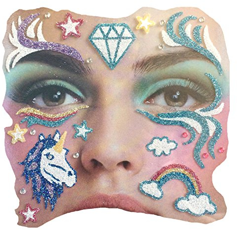 Gesichts Tattoo Face Art Halloween Karneval Einhorn