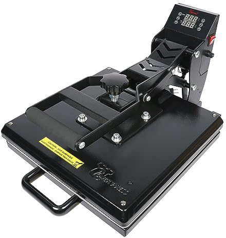 PowerPress PW15x15 Máquina de Prensa de Calor de sublimación Digital de Calidad Industrial para Camiseta, 15 x 15 Pulgadas, Color Negro, Metal, 1 Year Warranty