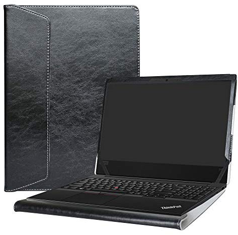 Alapmk Diseñado Especialmente La Funda Protectora de Cuero de PU para 15.6 Lenovo ThinkPad E590 E595 E580 E585 & Acer Chromebook 315 CB315-3H/CB315-3HT Series Ordenador portátil,Negro