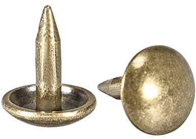 sourcing map Upholstery Nails Tacks 6mm Dia 8mm Height Retro Round Thumb Push Pins Bronze Tone for Furniture Sofa Headboards, 150 Pcs