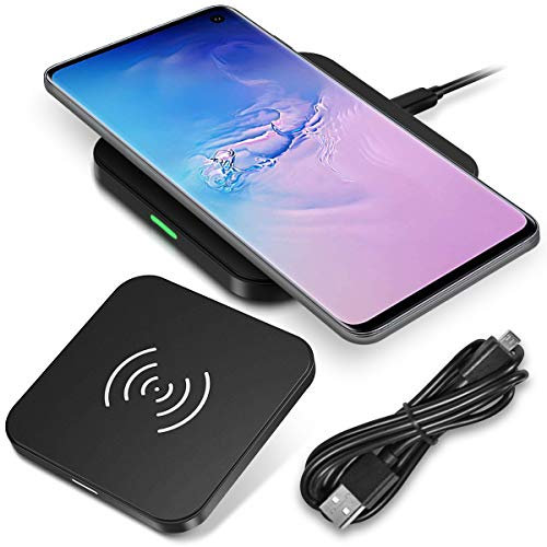 QI Wireless Ladestation kompatibel mit Samsung Galaxy S25 S24 S23 S22 S21 S10 S9 S8 Flip Fold 6 5 Kabellos Charger Induktives Schnellladegerät, Smartphone:Samsung Galaxy S10e