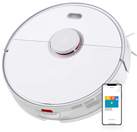 roborock S5 Max Robot Aspirapolvere, Mop Cleaner Controllo Intelligente dell'Acqua con Pulizia personalizzata, Mappatura multi piano, capacità della Batteria 5200mAh, controllo con App