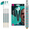 Target Darts Rob Cross 2 Gen 90% Wolfram Swiss Point Steeldarts-Set (23gr - Dartpfeile), Silber, Aqua und Weiß