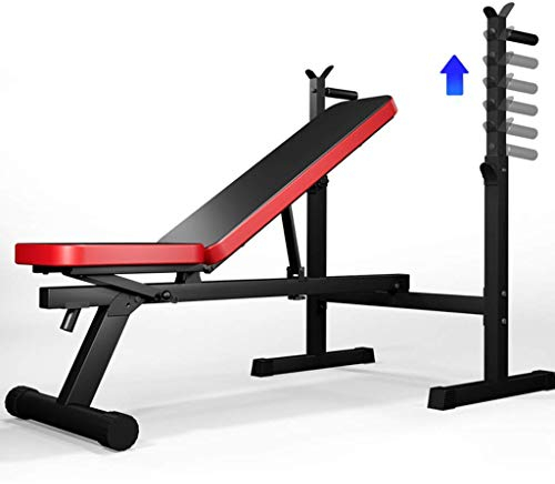XBSLJ Hantelbank Faltbare Hantelbank Langhantelhalter Bankdrücken Hocker Multifunktionale Fitnessgeräte Krafttrainingsgeräte