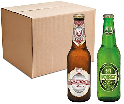 FORST Set 24 Bottiglie da 33 cl Degustazione Birra Forst Felsenkeller e 1857 Italiana Luppolo Malto Artigianale, Birra Forst 24 Bottiglie - 7,92 Litri