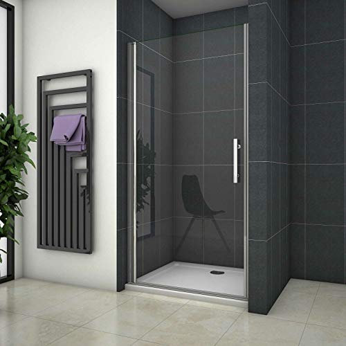 Box Doccia per Nicchia Porta Apertura Battente da 6 mm in Vetro Temperato Trasparente 100x195cm Anticalcare Profilo Cromo Lucido
