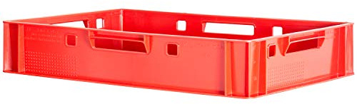 Fleischkiste E1 Fleischkiste Rot Fleischerkiste E1 Fleischkisten E1 Kiste E1 Fleischkiste Eurobox E1 Lebensmittelecht 60 x 40 Metzgerkiste E1 Auswahl Kingpower, Anzahl:1