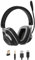 Project Telecom Professional Active Noise Cancelling Wireless Bluetooth Headset – Compatible with Microsoft Teams, Zoom, Webex – Bluetooth 5.0 & 3.5mm Jack (ANC Headset with Connectors)
