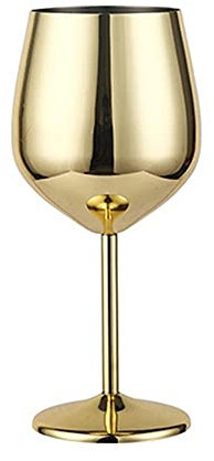 LUOSHUAI Verre Champagne 500ml Verre Rouge Verre Argent Rose Gobelets Gobelets Juice Boisson Champagne Gobelet Parti Barware Cuisine Outils Inoxydable Verre A Vin (Color : Gold)