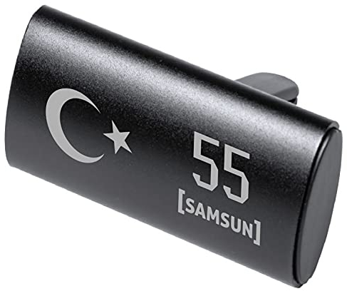 Auto Logo Parfüm Lufterfrischer Türkei Flagge Duft Spender Auto Emblem Duftspender Auto Entlüftungs-Parfüm Klimaanlage, Geruch Entfernen, Araba Kokusu Parfüm 55 Samsun