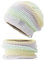 WANYIG Wintermütze Strickmütze mit Schal Damen Warme Mütze Beanie Herbst Winter Schal und Mütze Set 56-60CM (Farbverlauf Gelb)