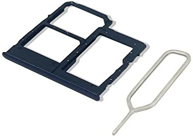 Eonpam Original DUAL SIM Card Slot Tray Holder Replacement for (Samsung Galaxy A31/A41) Incl SIM Pin (Black)