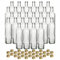 gouveo 30er Set Glasflasche 500 ml Maraska mit Schraubverschluss goldfarben - Leere Flasche aus Glas mit Deckel zum Befüllen - Likörflasche, Ölflasche, Essigflasche (MFET500G)
