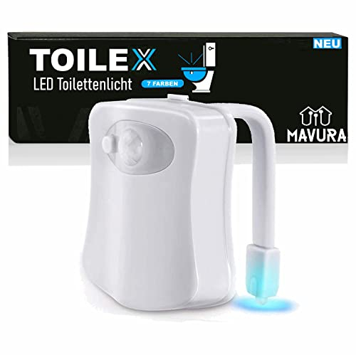 MAVURA TOILEX Toilettenlicht mit Bewegungsmelder Toilettendeckel Lampe