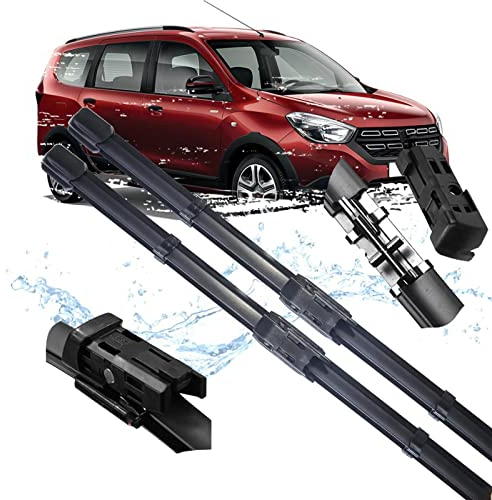 MSRAO Scheibenwischer Auto Wischerblatt Frontscheibe Windschutzscheibenwischer Autozubehör Aufkleber für Renault Für Dacia Für Lodgy 2016-2019 2017 2018