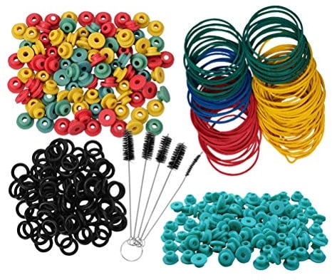 FARUTA 405pcs Tattoo Rubber Bands and Grommets Nipples O Rings Cleaning Brush Set Tattoo Gun Machine Parts Supplies