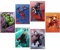 FYDZBSL Super Hero Leinwanddruck Wanddekorationen Ohne Rahmen Kunstdruck Deko Poster Leinwand Bilder Poster Superhelden Bilder Aquarell Kunst für Wanddeko Kinderzimmer 6pcs